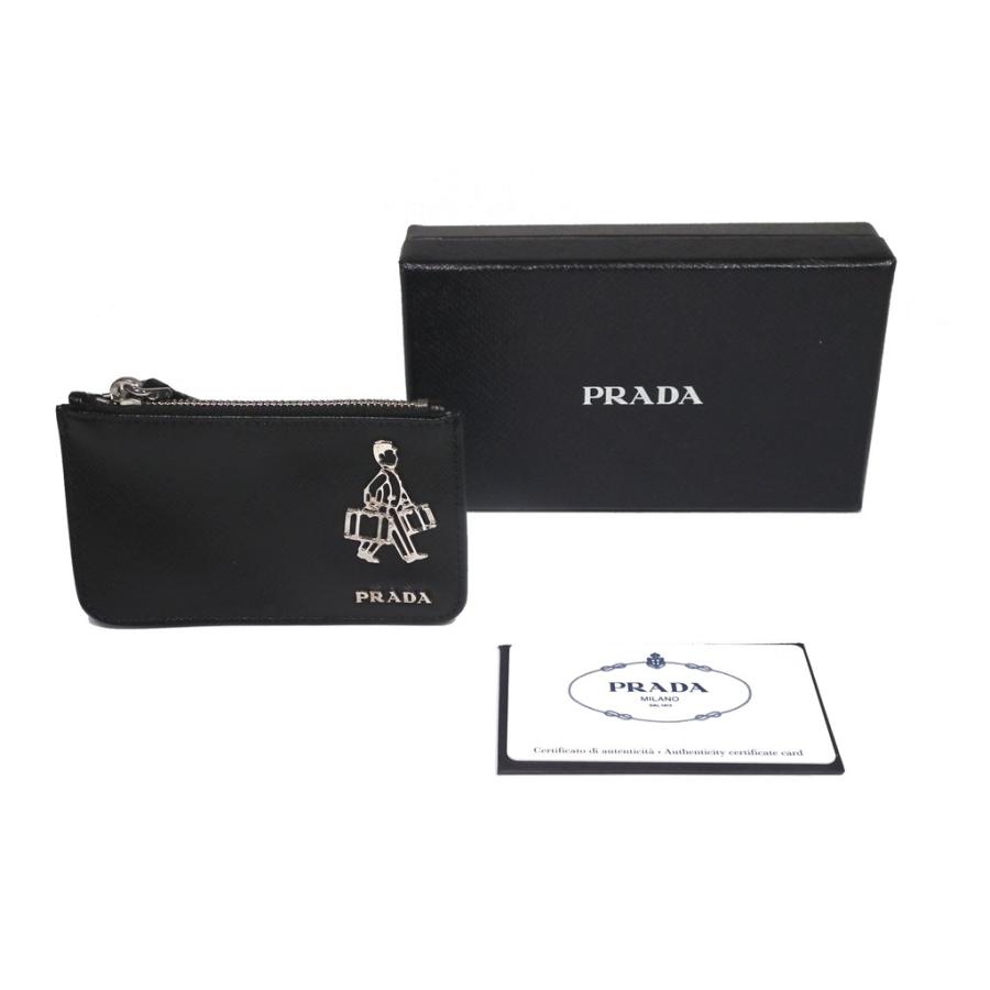 PRADA プラダ コインケース 小銭入れ ブラック レザー 黒 PRADA プラダ コインケース 小銭入れ ブラック レザー 黒