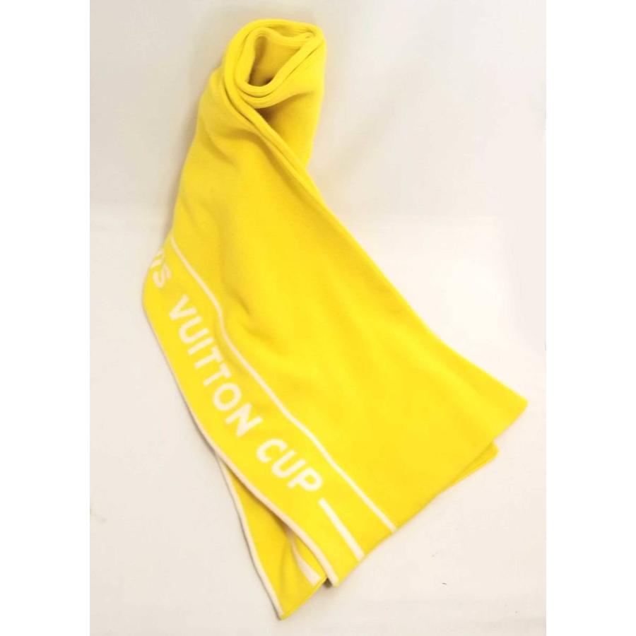 ルイヴィトン マフラー ヴィトンカップ イエロー コットン カシミヤ  