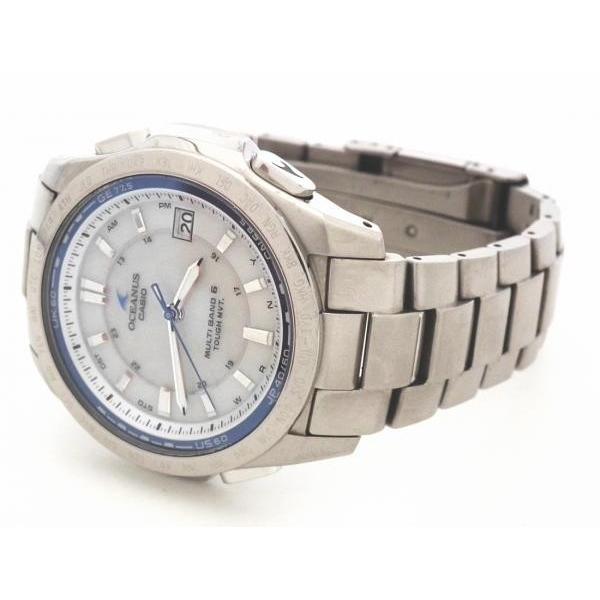 OCEANUS カシオ オシアナス 時計 OCW-T100 チタン 白文字盤 電波 OCEANUS カシオ オシアナス 時計 OCW-T100 チタン 白文字盤 電波
