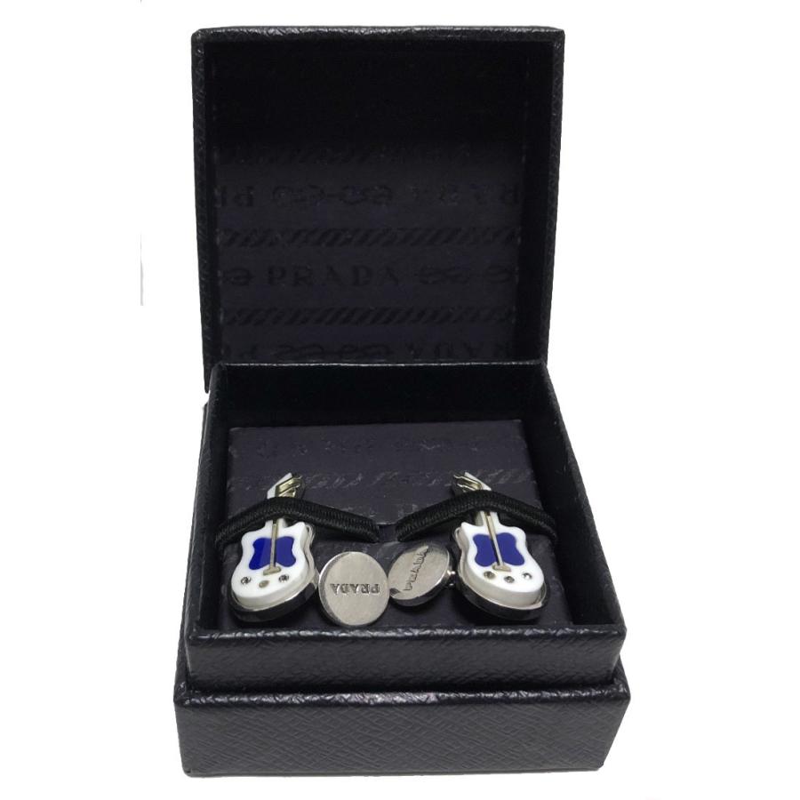 PRADA プラダ カフス ギター ロゴ シルバー SV925 カフリンクス カフス  