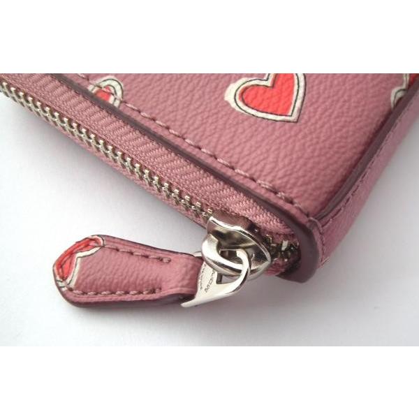 COACH 未使用 コーチ 長財布 レザー ピンク ハート 財布 COACH 未使用 コーチ 長財布 レザー ピンク ハート 財布