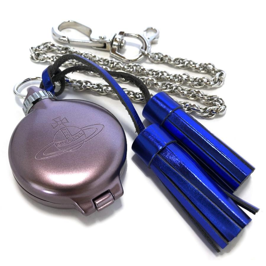 未使用 ヴィヴィアンウエストウッド 灰皿 チェーン付き タッセル パープル 携帯灰皿 メタリック オーブ Vivienne Westwood レディース