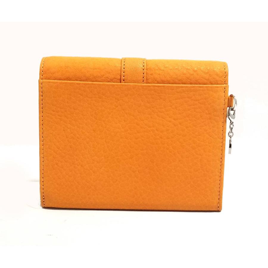 ニューヨーカー 財布 二つ折り コンパクト オレンジ レザー レディース