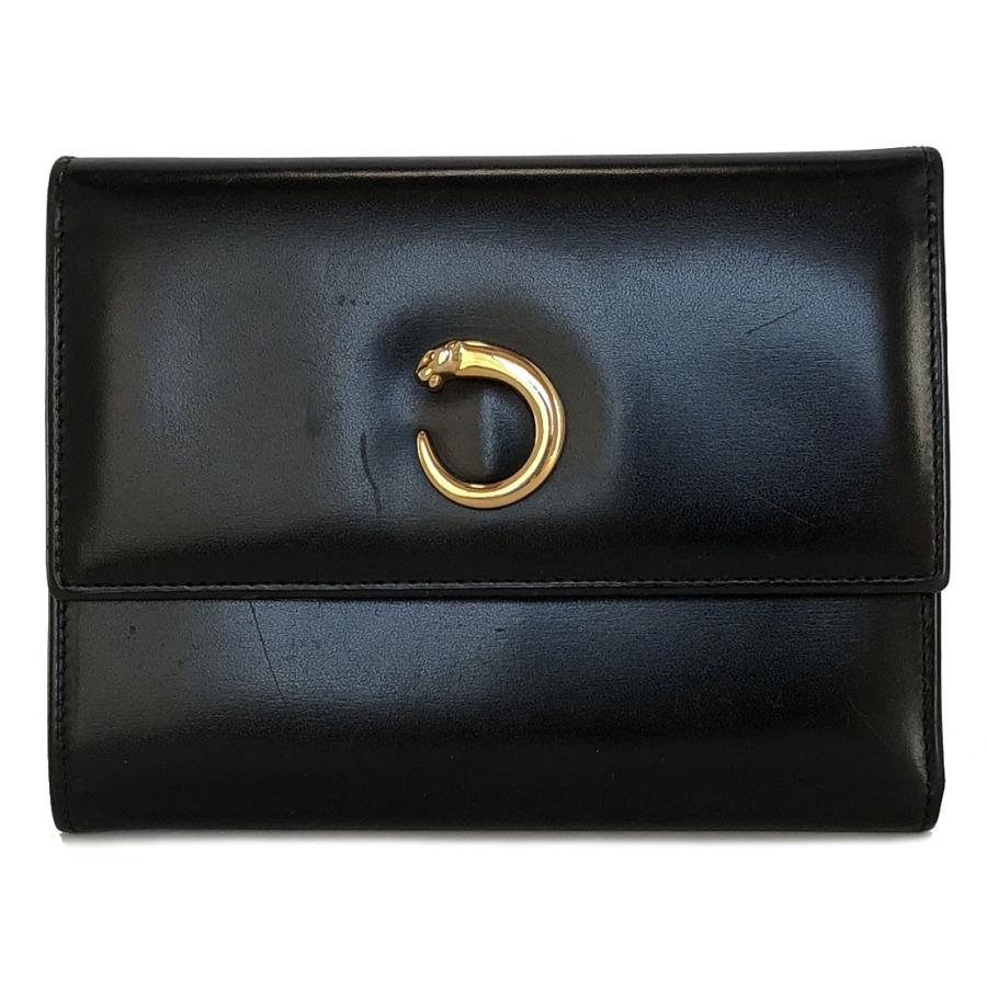 カルティエ 三つ折り 財布 パンテール パンサー レディース ブラック 黒 本革 レザー Cartier L 二つ折り財布 Cartier S ブランディールyahoo ショップ 通販 Yahoo ショッピング