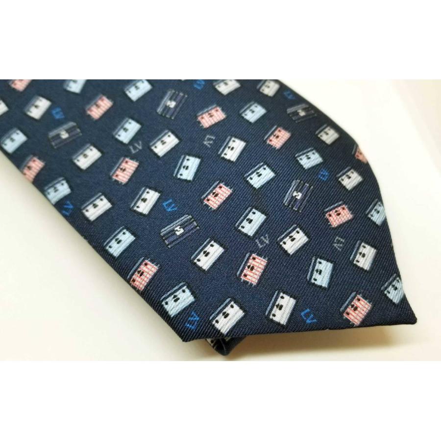 ルイヴィトン ネクタイ クラヴァット LV ラビット ネイビー M78032 ルイヴィトンクラヴァット LV スィン ストライプス 7CM ネイビー