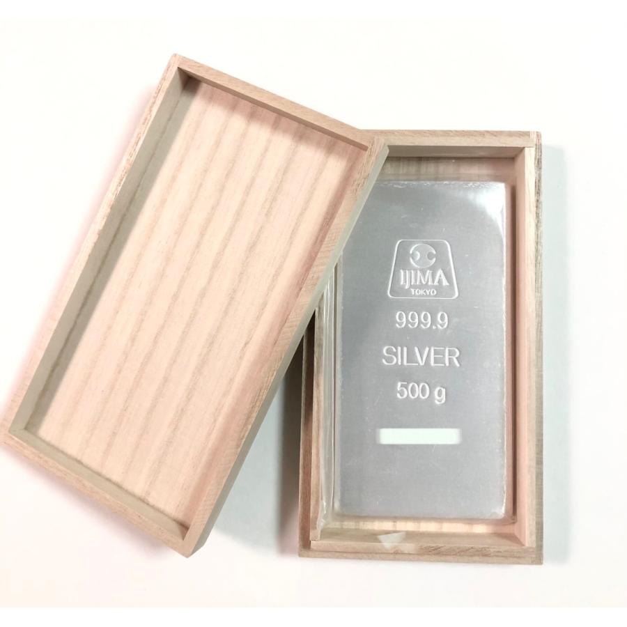 【新品】【未開封】井嶋金銀工業 純銀 インゴット ingot 500ｇ IJIMA シルバー SV999.9 シルバーインゴット 井嶋 銀 銀塊 保証書付き｜brandeal