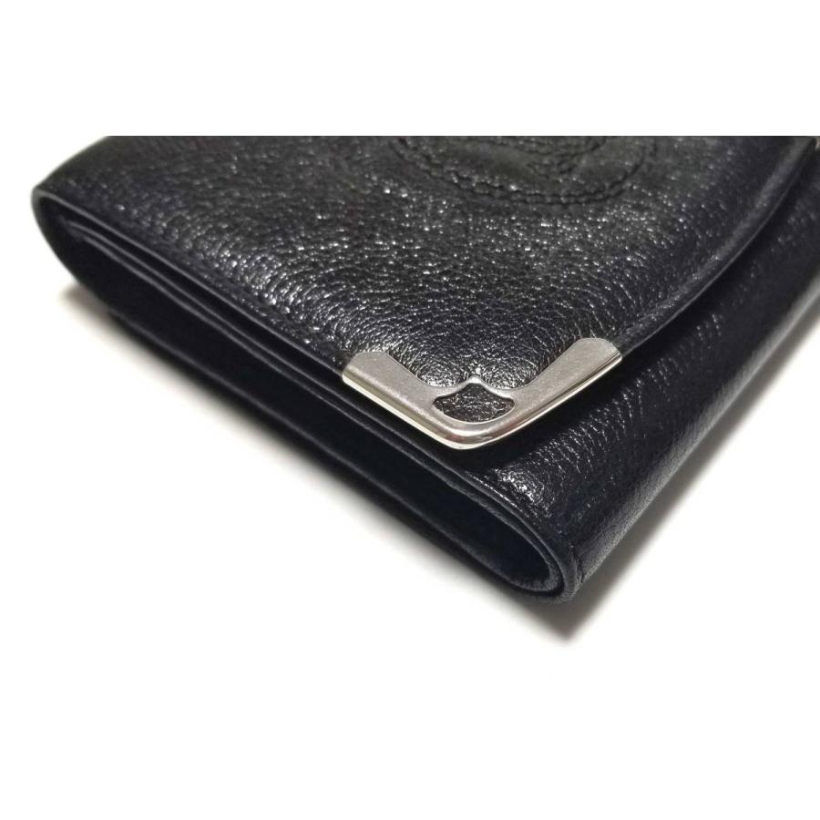 Cartier 美品 カルティエ 財布 三つ折り マルチェロ ブラック 黒 Cartier 美品 カルティエ 財布 三つ折り マルチェロ ブラック 黒