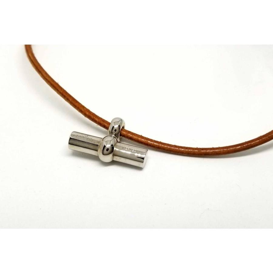 HERMES 美品 エルメス グレナン チョーカー ネックレス レザー HERMES 美品 エルメス グレナン チョーカー ネックレス レザー