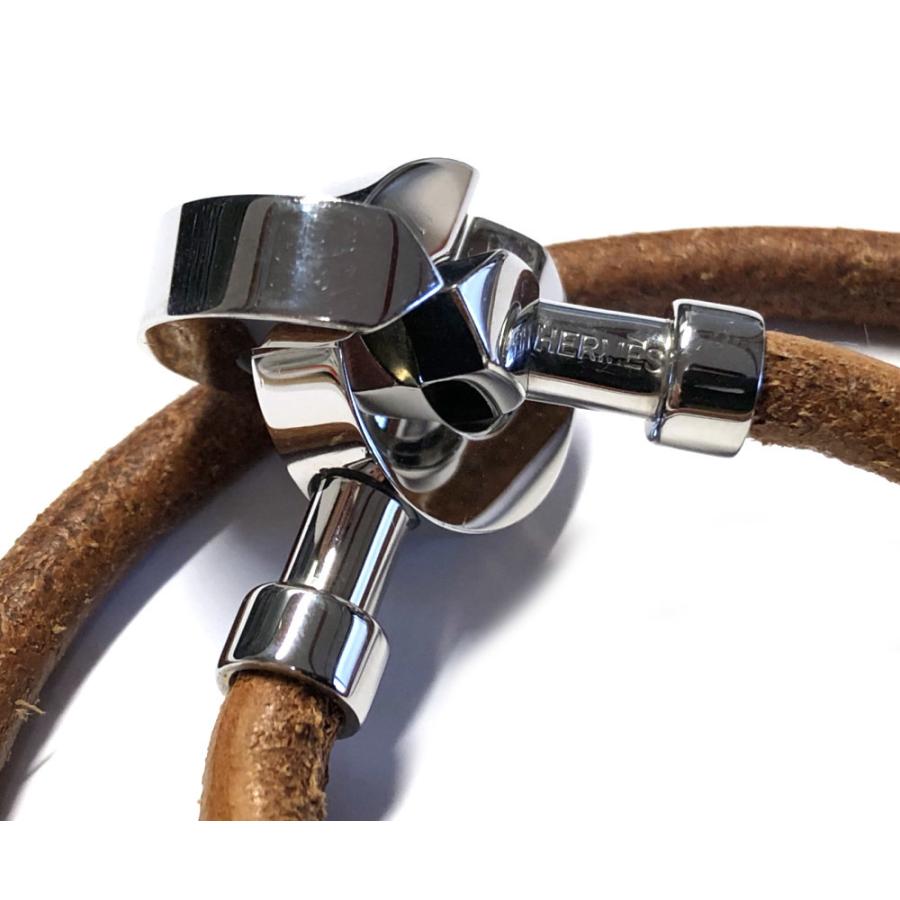 エルメス チョーカー レザー ランスロット シルバー金具 革製  