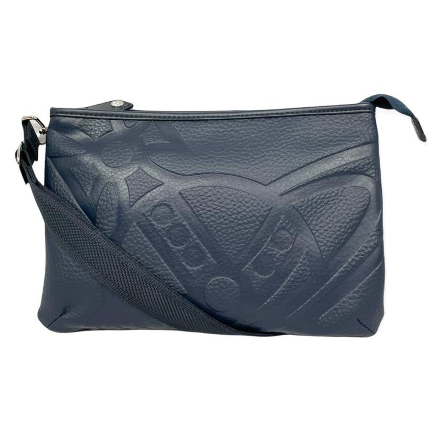 ヴィヴィアンウエストウッドハミルトン斜めがけショルダーバッグレザー黒