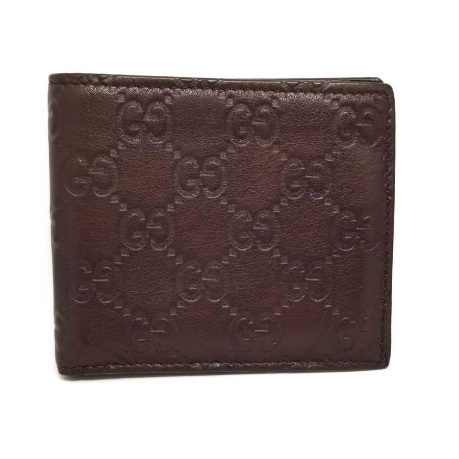 グッチ 財布 札入れ グッチシマ 二つ折り 札入 レザー ダークブラウン 茶色 メンズ コインケースなし ブラウン 本革 Gucci U ブランディールyahoo ショップ 通販 Yahoo ショッピング