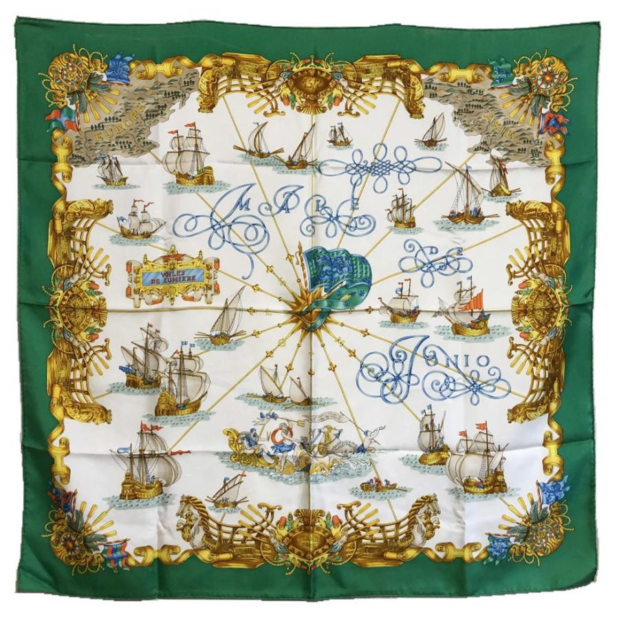エルメス スカーフ カレ 90 大判スカーフ VOILES DE LUMIERE 光 