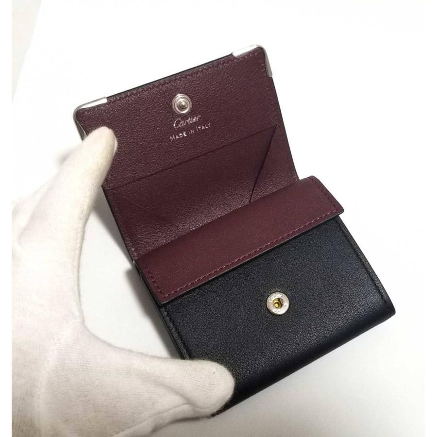 Cartier 新品同様 カルティエ 小銭入れ ブラック 黒 レザー Cartier 新品同様 カルティエ 小銭入れ ブラック 黒 レザー