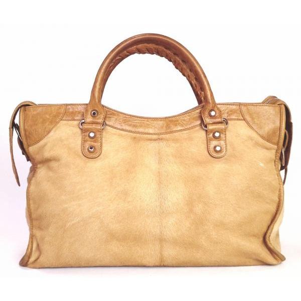 BALENCIAGA シティブラウンレザー トートバッグ