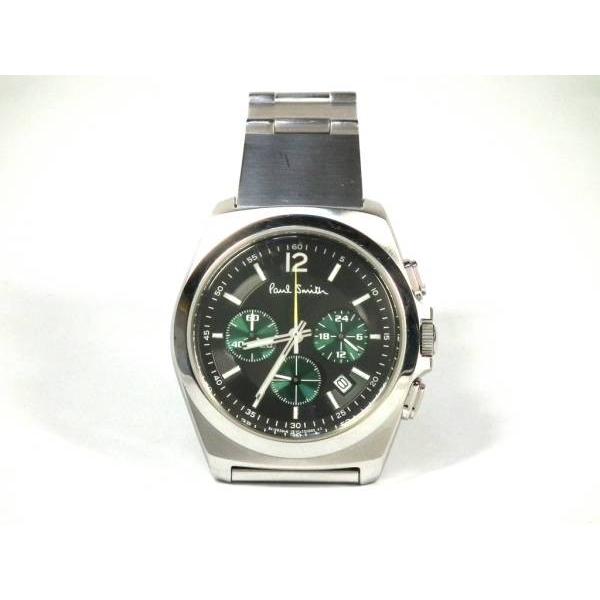 ポールスミス 腕時計 クロノグラフ メンズ ブラック グリーン