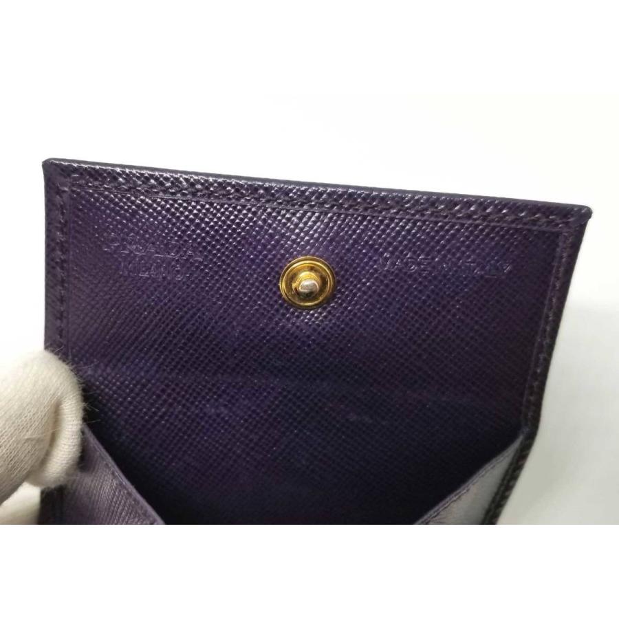 PRADA プラダ コインケース 小銭入れ レザー パープル 紫 ロゴ  
