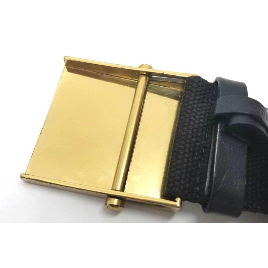 グッチ ベルト ガチャベルト キャンバス ガチャ ブラック ゴールド