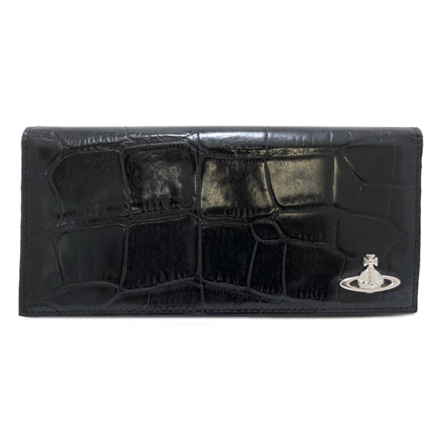 Vivienne Westwood 型押しレザー長財布ブラック未使用