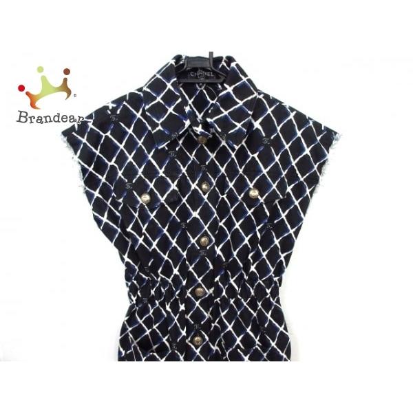 シャネル Chanel ワンピース サイズ36 S レディース ココ ビーチ Pv 黒 白 ブルー スペシャル特価 Www Arilab Com Tr Index Php