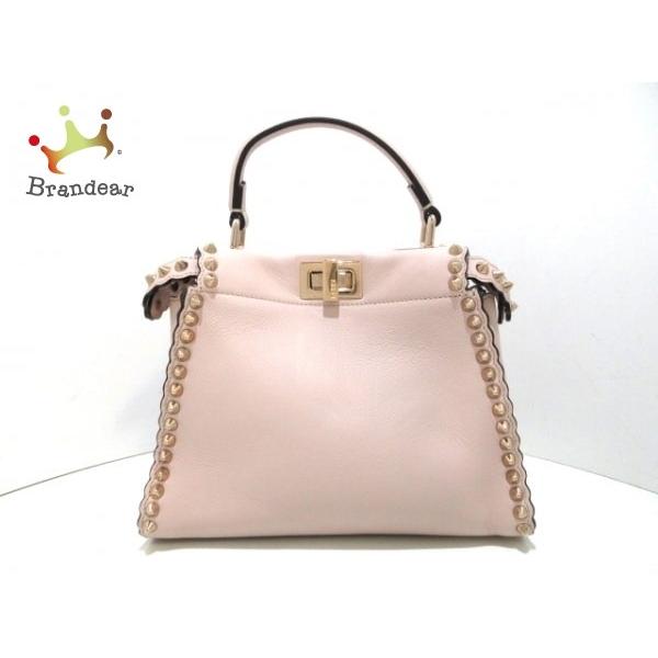 フェンディ Fendi ハンドバッグ ミニピーカブー 8bn244 ライトピンク スタッズ レザー 新着 0111 Felemax Com Ar