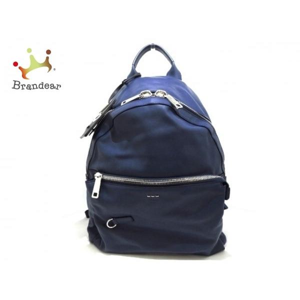 7vz012 7vz012 Fendi フェンディ ネイビー Fendi レザー メンズバッグ リュックサック 値下げ ブランディア ヤフーショップ