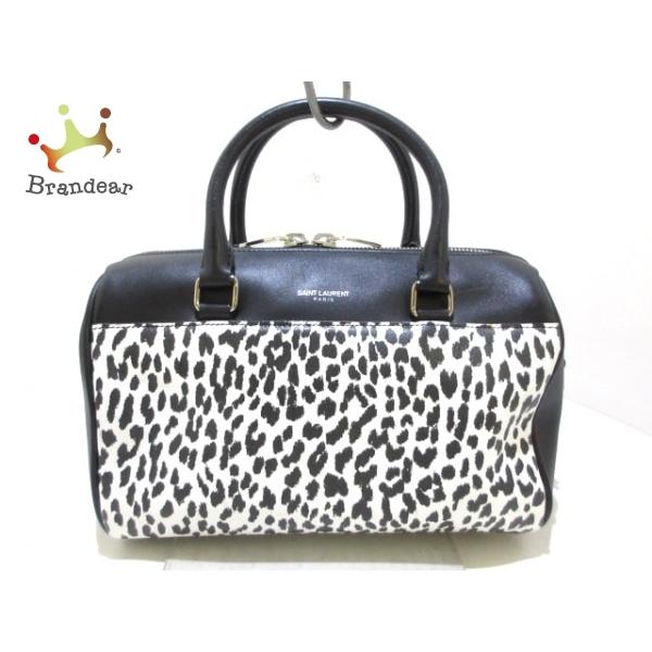 絶対一番安い サンローランパリ ハンドバッグ クラシックベイビーダッフル 黒 白 豹柄 レザー 値下げ 1015 50 Off Www Skylanceronline Com