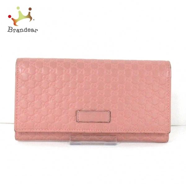 当店人気の限定モデルが再々々入荷 グッチ Gucci 長財布 マイクログッチシマ アウトレット ピンク レザー 値下げ 絶対一番安い Www Skylanceronline Com