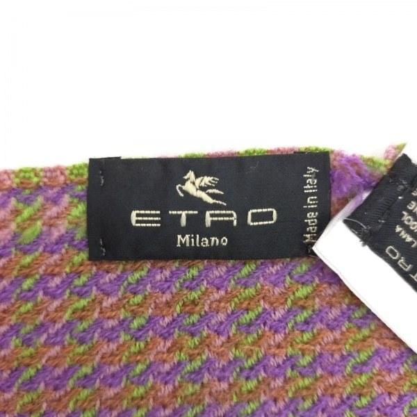 エトロ ETRO マフラー - パープル×ライトブラウン×ライトグリーン ウール   スペシャル特価 20210809｜brandear｜03