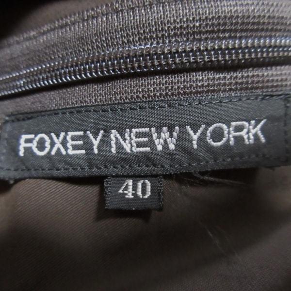 早者勝ち フォクシーニューヨーク Foxey New York ワンピース サイズ40 M レディース ダークブラウン 新着 日本全国送料無料 Pemulihanlb3 Info