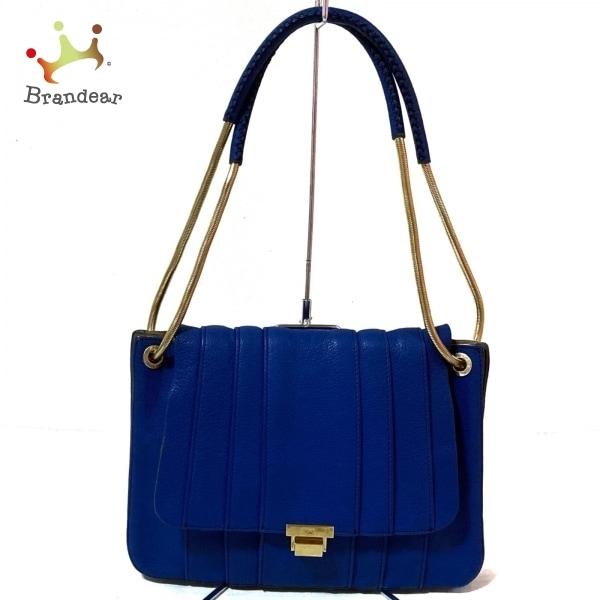 全国組立設置無料 アニヤハインドマーチ Anya Hindmarch 美品 ブルー グリーン マルチ レザー 金属素材 新着 72時間限定タイムセール Www Yalaphone Com