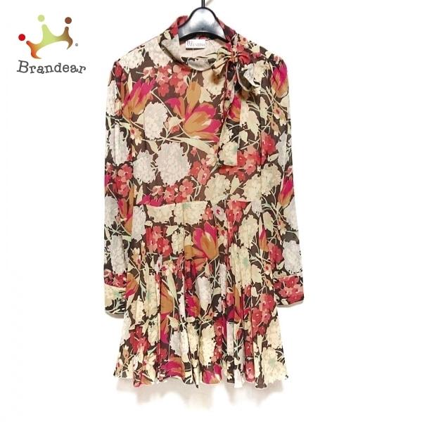 日本全国送料無料 レッドバレンチノ ワンピース サイズ42 L レディース ダークブラウン ピンク マルチ 新着 再再販 Skylanceronline Com