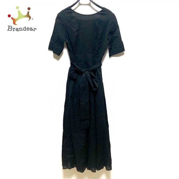 即発送可能 ヌキテパ ワンピース サイズ1 S レディース 美品 黒 クルーネック 半袖 ロング ストライプ 新着 ブティック Superavila Com