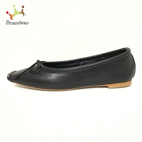 ネット取扱店 チェンバー Chembur フラットシューズ 35 レディース 美品 黒 リボン スタッズ レザー 新着 セール ブログ Htvnepal Com