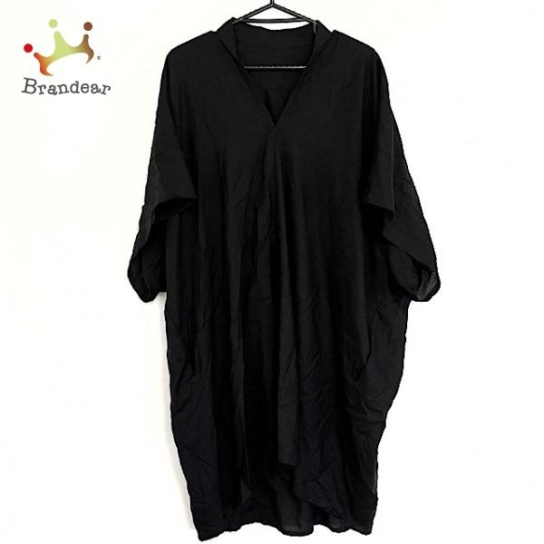 送料等無料 ワイズ Y S ワンピース サイズ2 M レディース 美品 黒 Vネック 半袖 ひざ丈 新着 2118 即納即納 Omassci Com