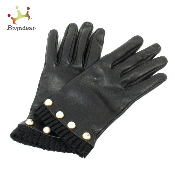 素晴らしい外見 Gucci グッチ 手袋 Gucci グッチ 手袋 新着 1 2 フェイクパール サイズ 7 黒 アイボリー ゴールド 美品 レディース 財布 帽子 ファッション小物