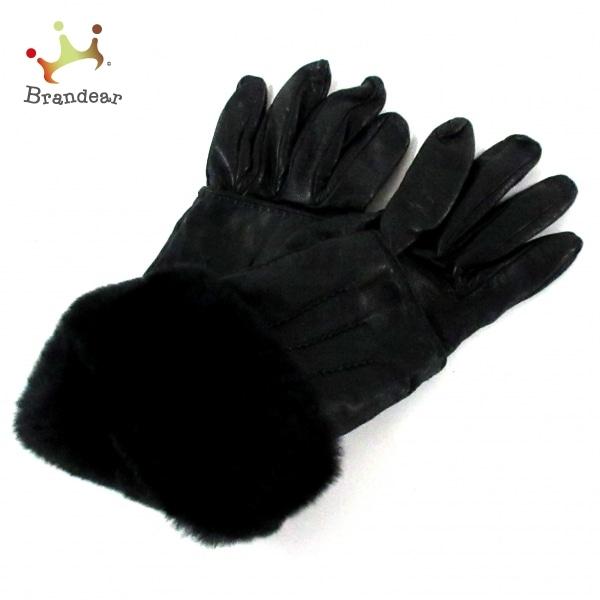 新品入荷 黒 レディース 手袋 Hermes エルメス 手袋 Hermes エルメス サイズ 7 2way 値下げ レザー ミンク 財布 帽子 ファッション小物