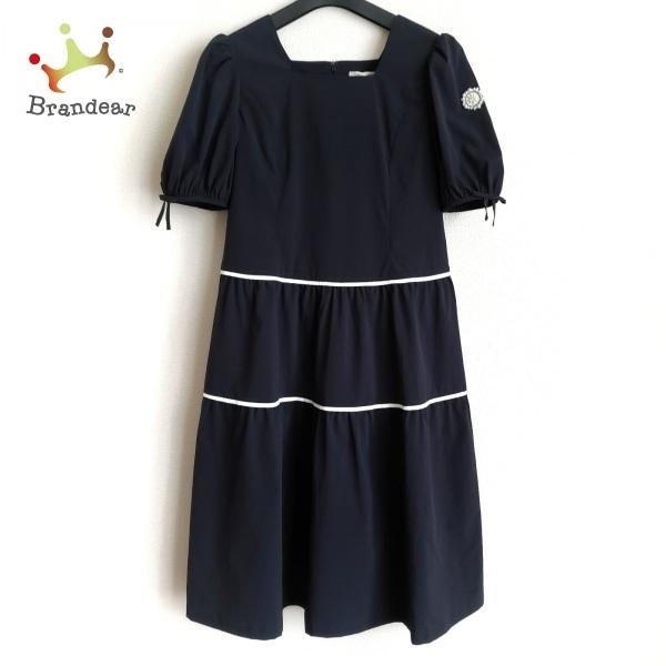 代引き手数料無料 スーパービューティー ワンピース サイズ38 M レディース 美品 ダークネイビー 白 新着 免税店 通販 Www Superavila Com