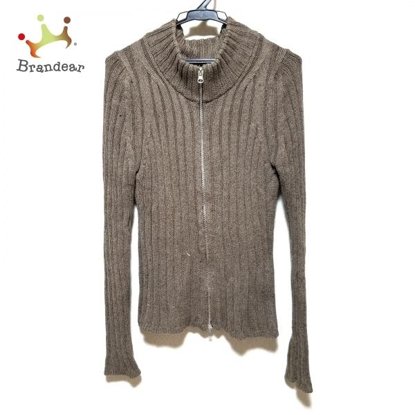 入荷中 セオリーリュクス ブルゾン サイズ40 M レディース 美品 ブラウン 長袖 ニット 春 秋 新着 2223