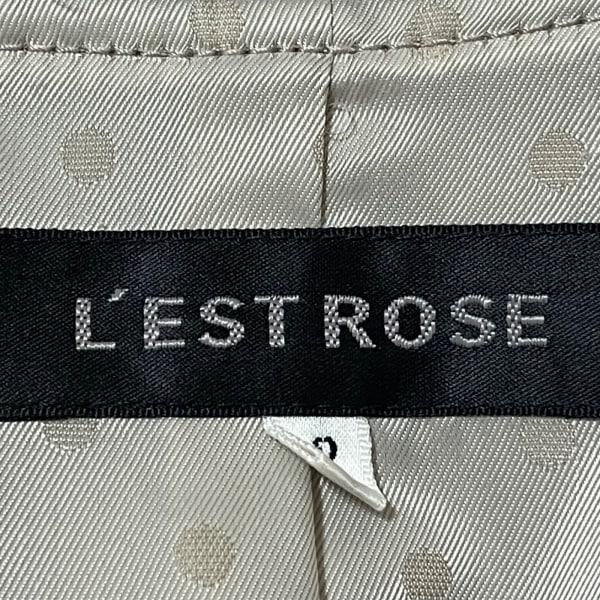レストローズ L'EST ROSE コート サイズ2 - ピンクベージュ 丸襟/裾レース 新着 20240203｜brandear｜03