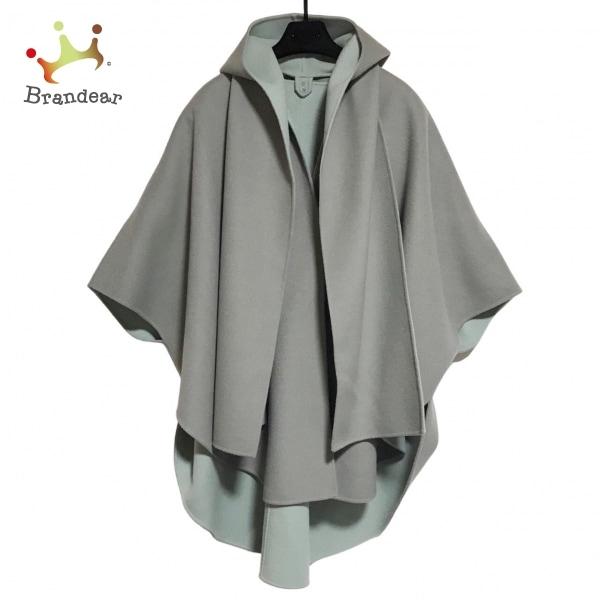 アドーア Adore ポンチョ サイズ38 M レディースファッション レディース コート アウター ケープ ポンチョ マント グレー ブルーグリーン フード着脱可 秋 冬 新着 2518 ブランディア ヤフーショップ