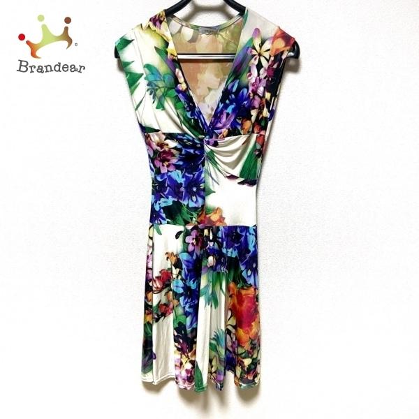 代引き人気 ワンピース Egerie エジェリ サイズ1 2515 新着 白 パープル マルチ 美品 レディース S ワンピース W7m Com Br