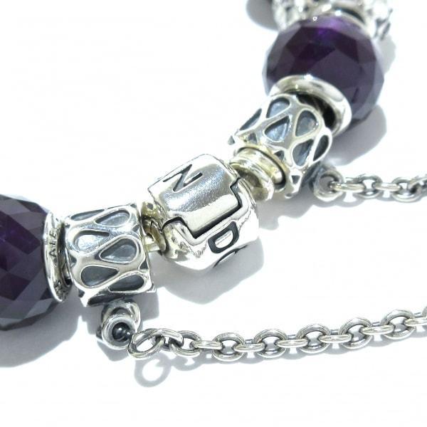 新品本物 シルバー ラインストーン ガラス 美品 ブレスレット パンドラ パープル 白 2404 新着 フラワー 花 ブレスレット Lifeinlacruz Com