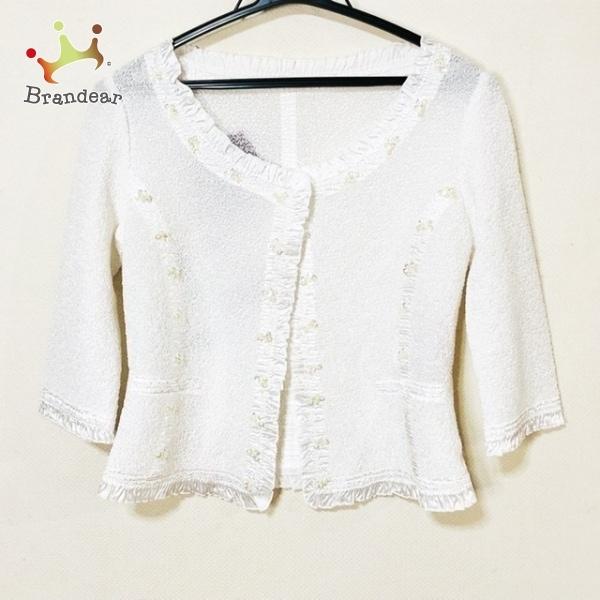 ノコオーノ Noko Ohno カーディガン サイズ38 レディース M ファッション レディース 新着 2416 白 グリーン