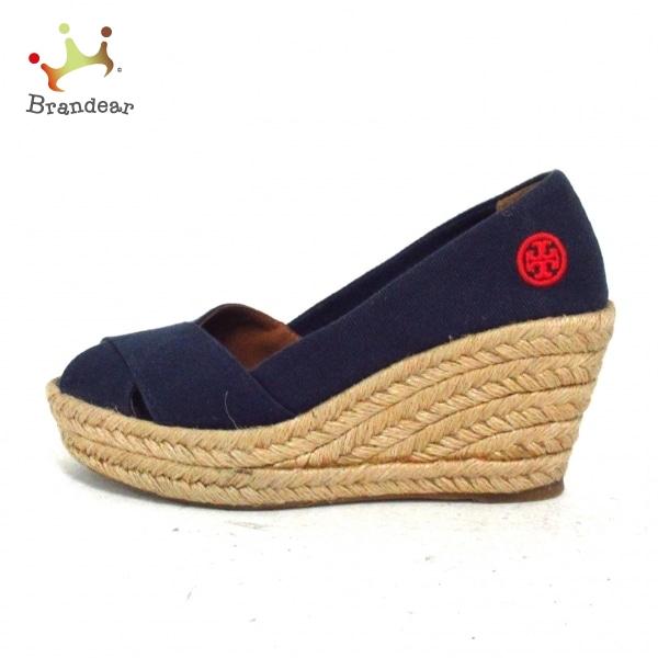 トリーバーチ サンダル 6 B レディース 訳あり ネイビー ウェッジ