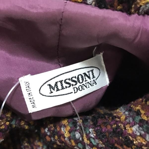 ミッソーニ MISSONI コート サイズ6 M レディース - ボルドー×オレンジ×マルチ 新着 20240422｜brandear｜03