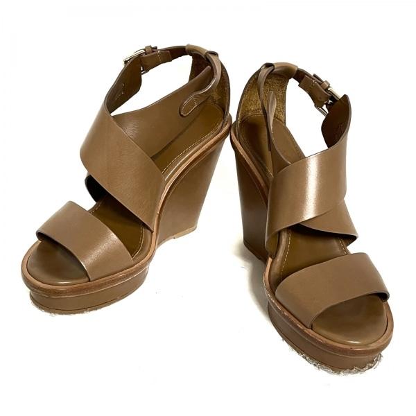 マックスマーラ Max Mara サンダル 36 レディース - ブラウン ウェッジ