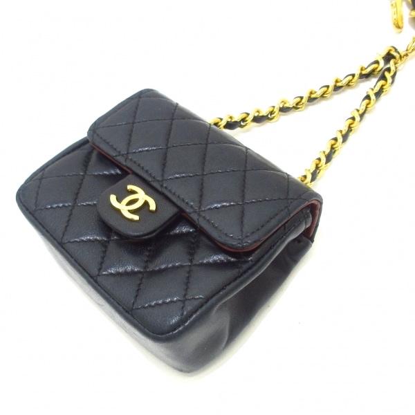 シャネル CHANEL ベルト 美品 黒×白×ゴールド チェーンベルト ココ