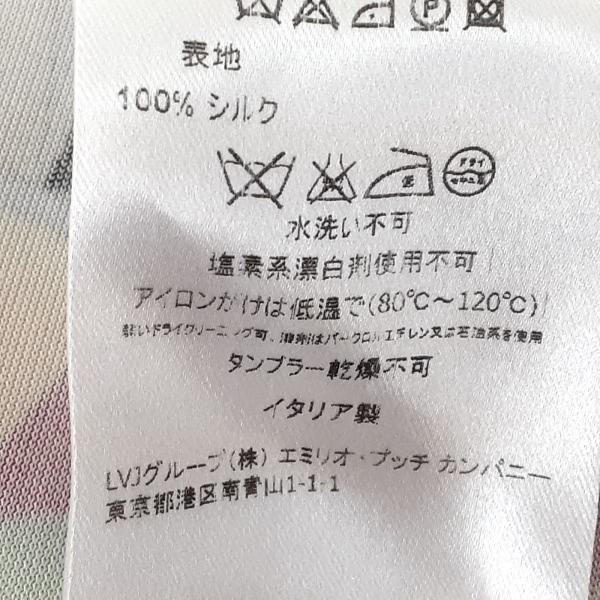 エミリオプッチ ワンピース サイズI 38 レディース - 白×ピンク×マルチ 半袖/ひざ丈 シルク 新着 20240426｜brandear｜04