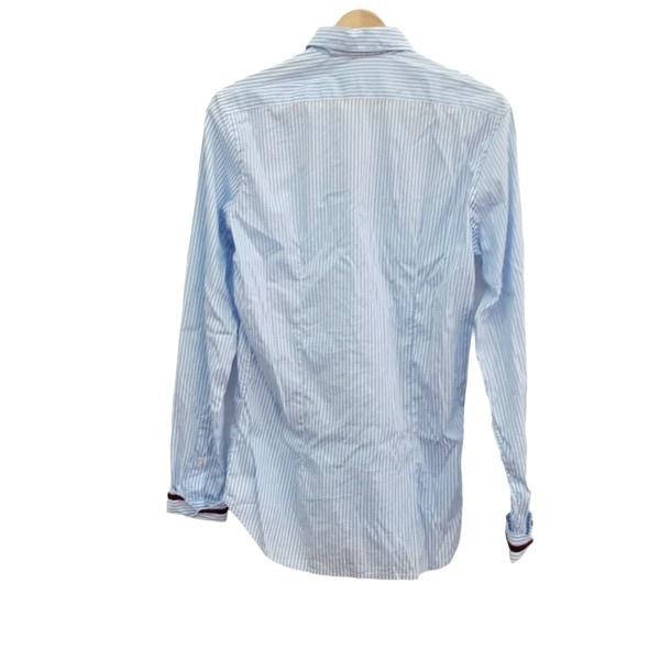 ハイドロゲン HYDROGEN 長袖シャツ サイズS メンズ 美品 - ブルー×白 ストライプ 新着 20240417｜brandear｜02