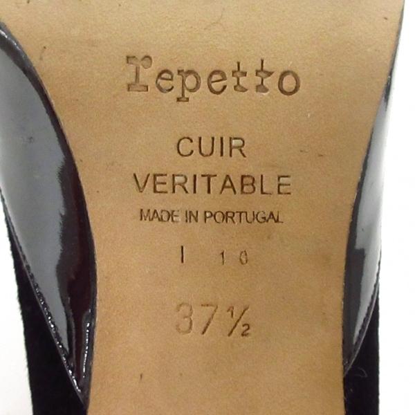 レペット repetto パンプス 37 1/2 レディース - 訳あり 黒 エナメル（レザー）×スエード   スペシャル特価 20240427｜brandear｜06